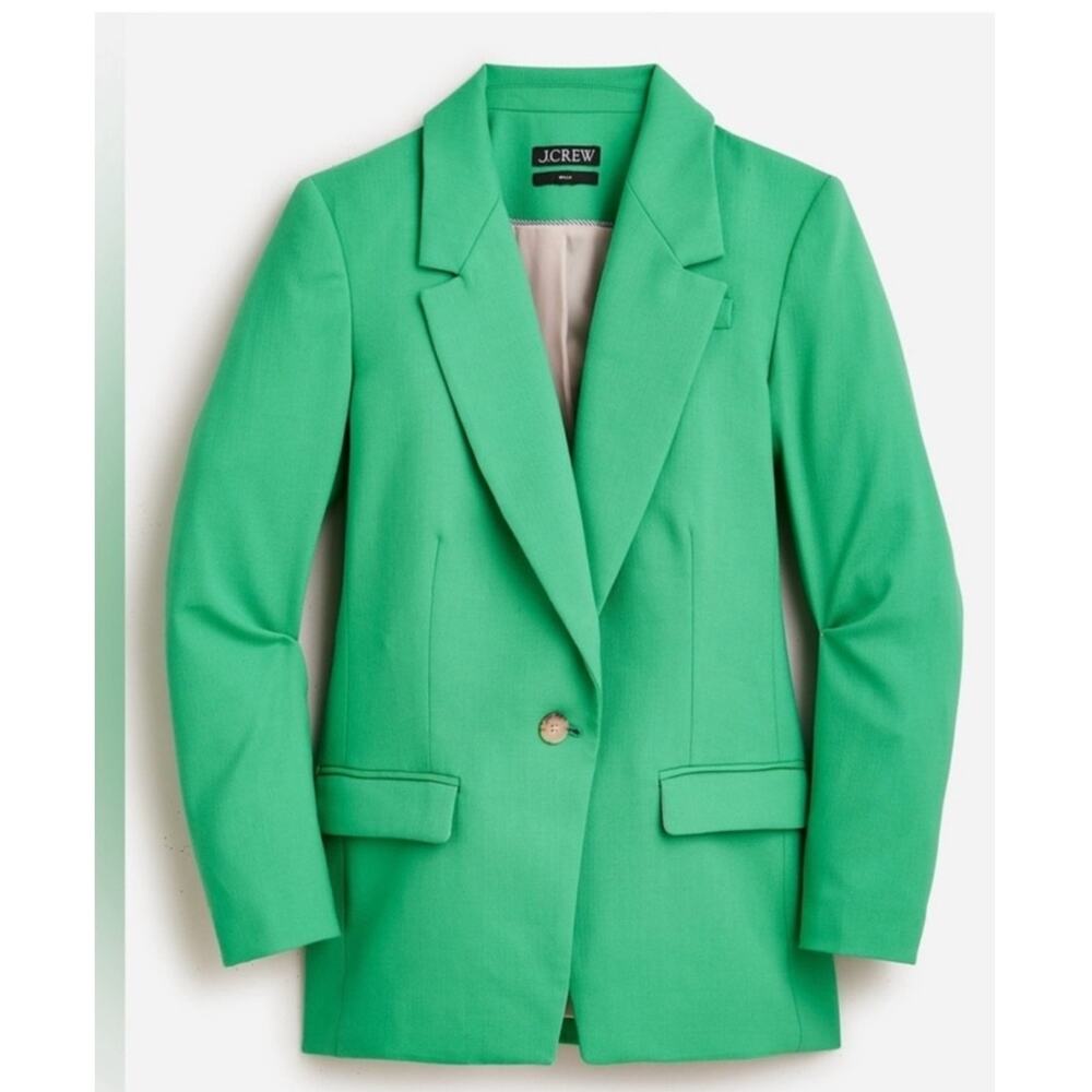 J.Crew Willa Blazer Italian City Wool
Blend Summer Green Size 12 Office Career